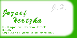 jozsef hertzka business card